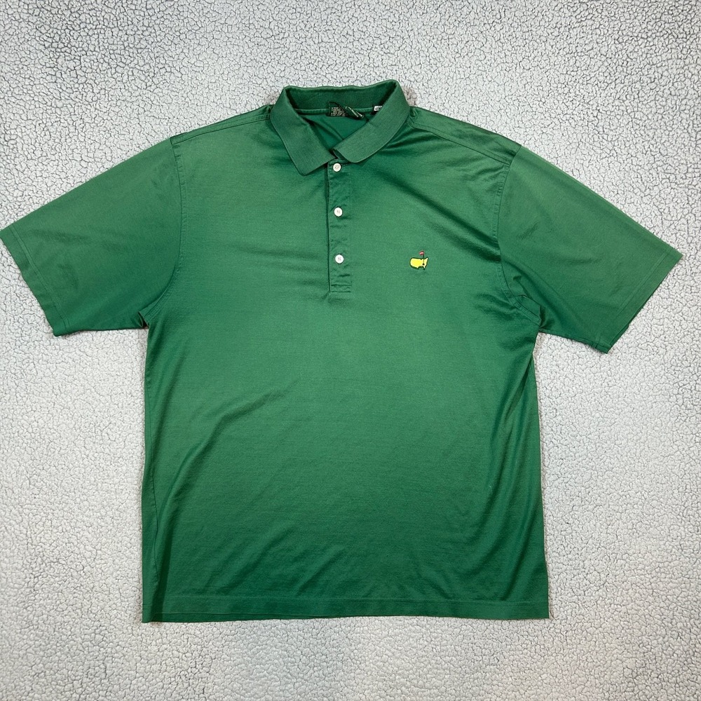 Vintage Amen Corner The‎ Masters Golf Polo Shirt Men's Large Green 100% Cotton